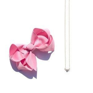 EJDxMilledeux // Cotton Candy Bow + Pearl Necklace